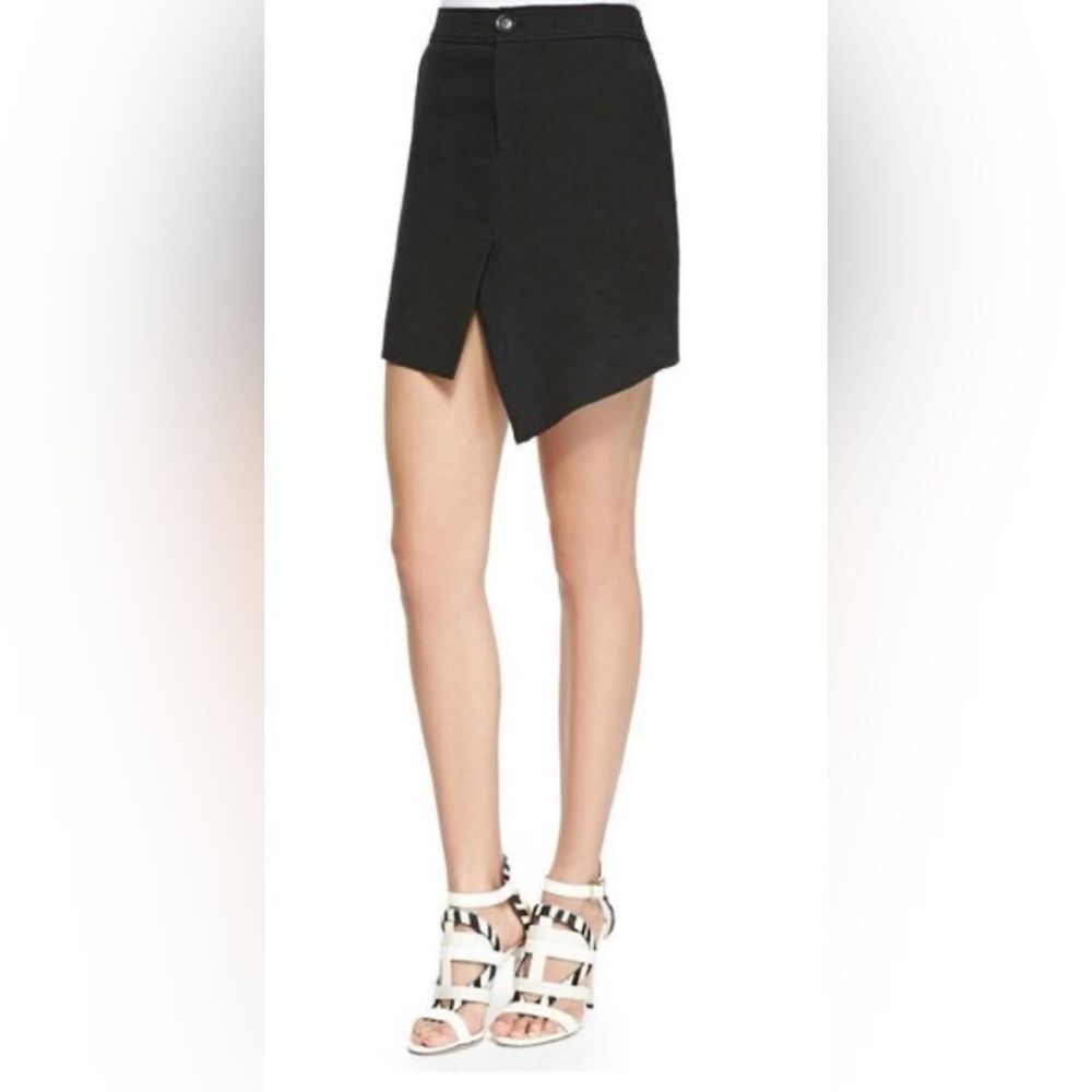 Marissa Webb Black Asymmetrical mini  Skirt, US4